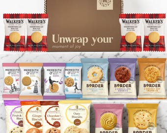 Biscuit Hamper - Biscuits Gift Set With Individually Wrapped Mini Shortbread Rounds, Viennese, Cookies & More