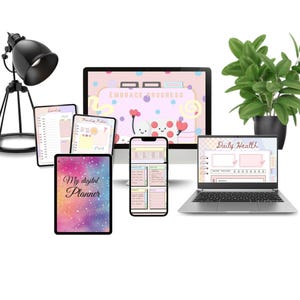 Digital Planner, Hyperlinked Pages, Productivity Planner, Selfcare Checklist, Weekly, Monthly, Do To List, Finance Tracker, Health Tracker