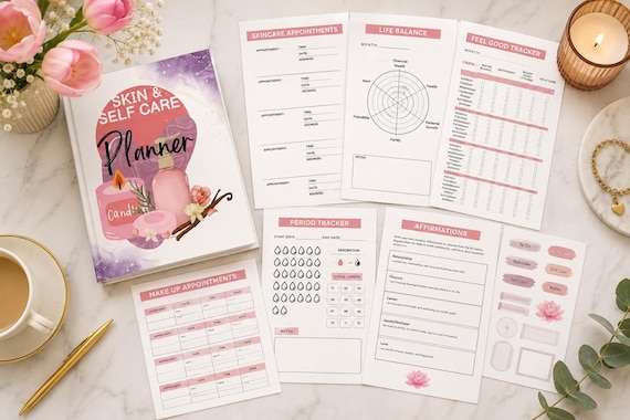 Self Care Planner, Wellness Planner, Daily Planner, Mental Health Journal, Wellbeing Agenda, Gifts for Women, Personal Growth Journal