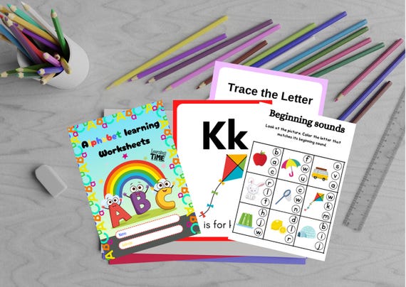 Alphabet Learning Worksheets, Preschool Printables, Writing Sheets, Educational Activity, Matching Activities, Cut and Paste Printables