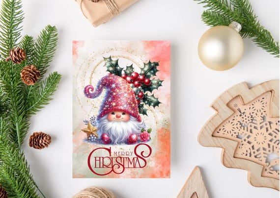 Red Sparkley Xmas Card, Printable Christmas Card, Holiday Greeting Card, Digital Download, Festive Card, Festive DIY, Xmas Gift