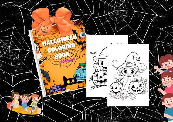 Halloween Coloring Book for Kids, Spooky Pages, Trick or Treat Coloring, Kids Activity Book, Halloween Fun, Spooky Pages, Festive Coloring