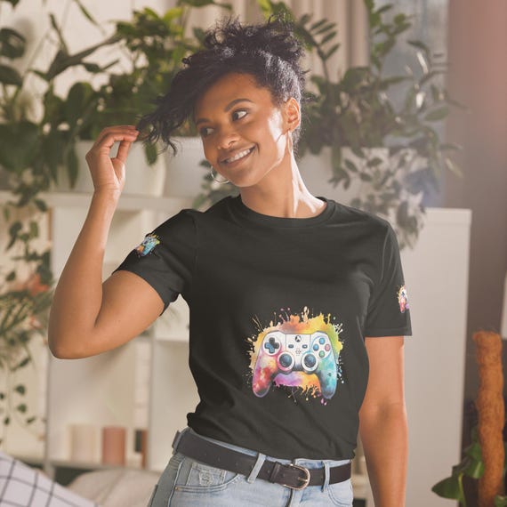 Unisex Gamer T-Shirt, Short Sleeve Tee, Unique Gaming Shirt, Trendy Fashion Top, Geek Gift