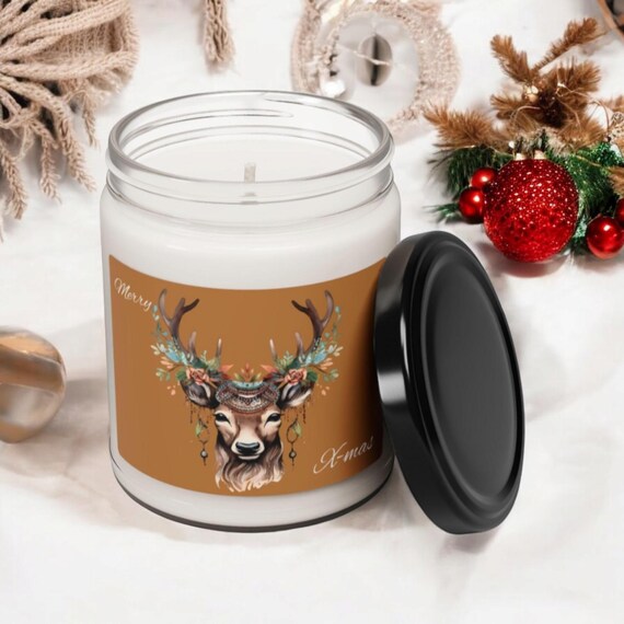 Boho Style Scented Soy Candle 9oz, Boho Soy Container Candle 9oz, Aromatherapy Candle, Handmade Bohemian Style, Relaxing Home Fragrance