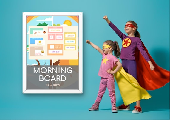 Morning Board Printable For Kids, Explore Days Of The Week, Weather Activity Sheet, Feelings Expression Board, Learning Tool