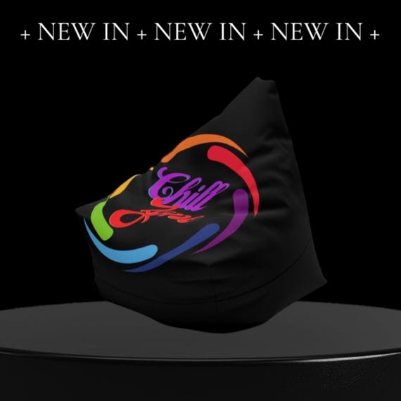Kids Chill Zone Bean Bag Chair Cover, Fun Room Decor, Children's Furniture Slipcover