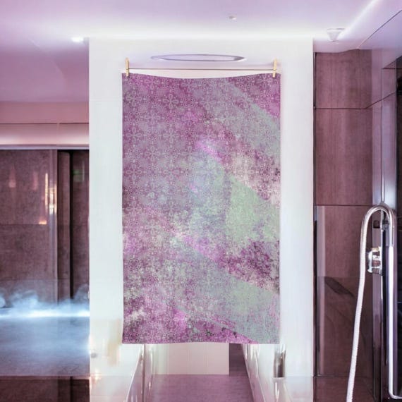 Lilac Boho Mink-Cotton Towel, Soft Bath Towel, Luxury Towel Set, Bohemian Bathroom Decor, Spa Towel