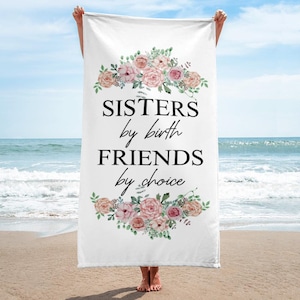 Towel With Sister Quote, Sister Gift, Birthday Gift For Sister, Home Decor Towel, Text Decor, Family Quote Gift,  Sister Gift Towel