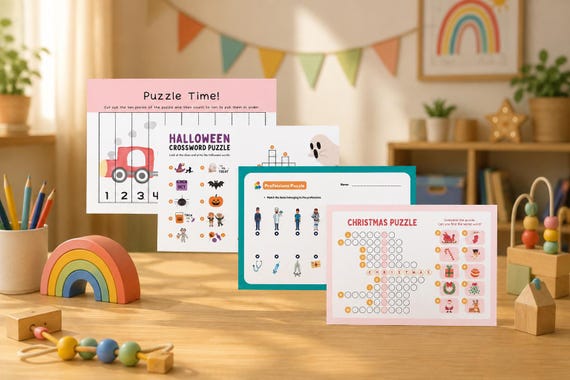 Kids Game Worksheet, Maze Game, Halloween Crossword Puzzle, Letter Paths, Code Addition, Shapes And Numbers, All Seasons, Educational