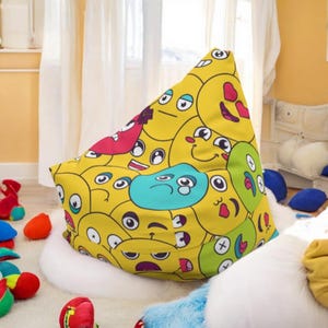 Smiley Bean Bag Cover Etsy