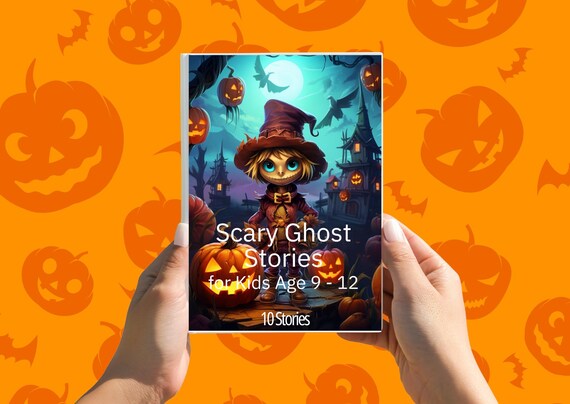 Scary Stories Book Kids 9-12, Ghostly Adventures Collection, Spine-Tingling Tales, Halloween Gift for Children, Scary Stories Book, coloring