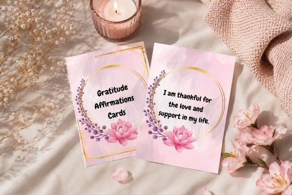 Gratitude Affirmations Cards, 32 Templates for Personal Use, Social Media Tool, Coaches Resource, Mindfulness Practice, Mindfulness Tools