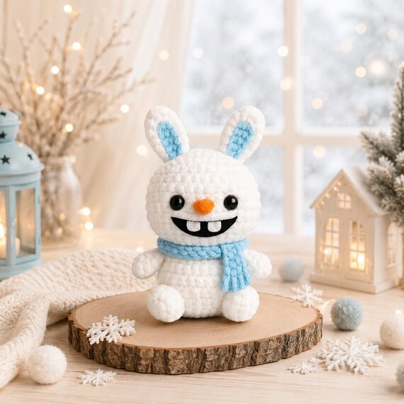 Snowbubu Crochet Pattern PDF, Cute Amigurumi, Snowman Plush DIY, Crochet Plush Pattern, Craft Gift, Beginner Project, Amigurumi Snowman DIY