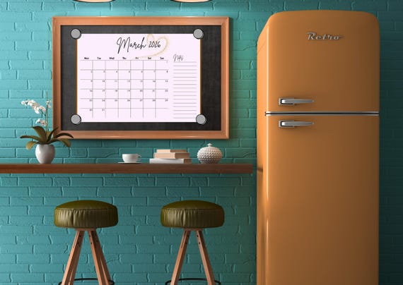 Monthly Calendar 2026, Monday Start, Template for Lead Magnet, 2026 Year Calendar, Monthly Printable, Letter Size Calendar, Dated Planner