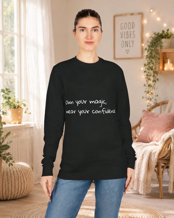 Unisex Unique Organic Long Sleeve Tee, Gift For Him, Gift For Her, Comfortable Shirt, Long Sleeve T-shirt