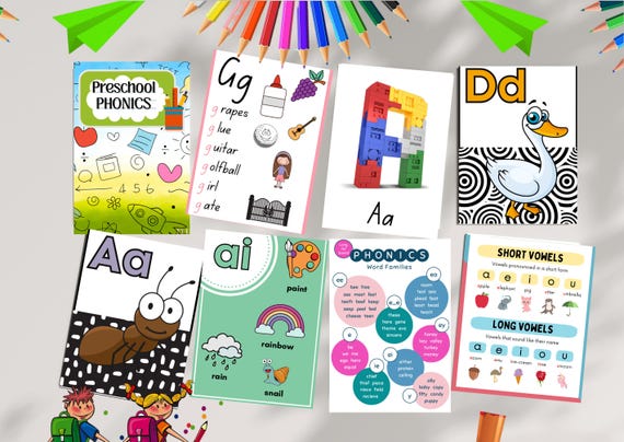 Preschool Phonic Worksheets, Kids Learning Sheets, Kindergarten Education, Pre-K Activities, Early Learning Printables, Kids Learning Pack