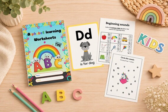 Alphabet Learning Worksheets, Preschool Printables, Writing Sheets, Educational Activity, Matching Activities, Cut and Paste Printables