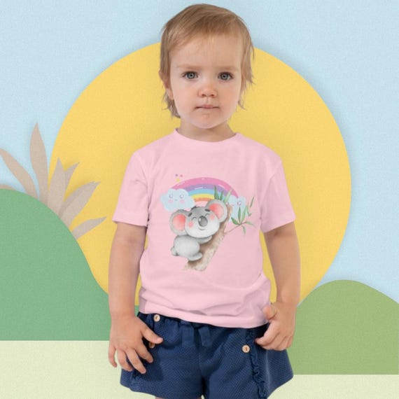 Cute Koala Toddler Tee, Short Sleeve, Everyday Wear, Animal Print Shirt, Kids Clothing, Toddler Shirt, Fun Print