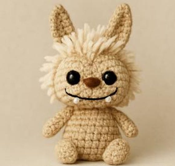 Fluffubu Amigurumi PDF Crochet Pattern, Cute DIY Monster, Digital Crochet Pattern, Downloadable Amigurumi, Crochet PDF, Diy Crochet Pattern