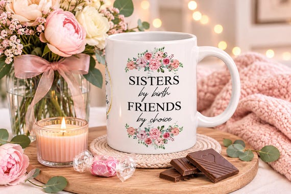 Sister Quotes Mug, White Glossy Mug For Sister, Best Sister Mug Gift, Sister Birthday Mug, Sisterhood Coffee, Gift Idea