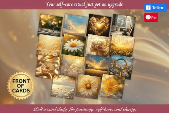 Daisy Dreams Affirmations Card Deck, Printable Motivational Cards, High Quality Positive Deck, Inspirational Gift, Unique Gift, Gift for Her