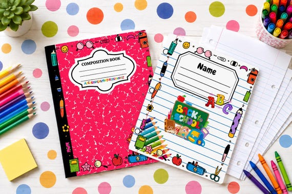 Back to School Notebook, High Quality Notebook, Printable Pages, School Supplies, School Gift, Back to School Supplies, lined Notepaper