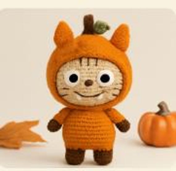 Pumpkinbubu Crochet Pattern PDF, Cute Amigurumi, Pumpkin Plush DIY, Crochet Plush Pattern, Craft Gift, Beginner Project, Crochet Gift, DIY