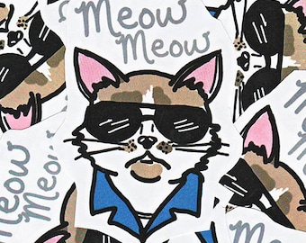 Sticker set - Officer Meow Meow Fuzzyface