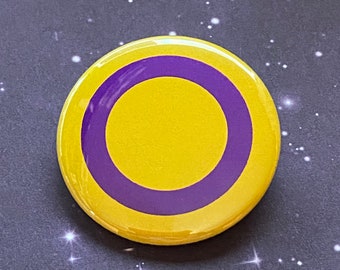 Intersex Pride Flag Pin, Magnet, Bottle Opener, Pocket Mirror, 1", 1.5", 2.25", Pride Flag, LGBTQ, Queer, trans, Nonbinary, Genderfluid