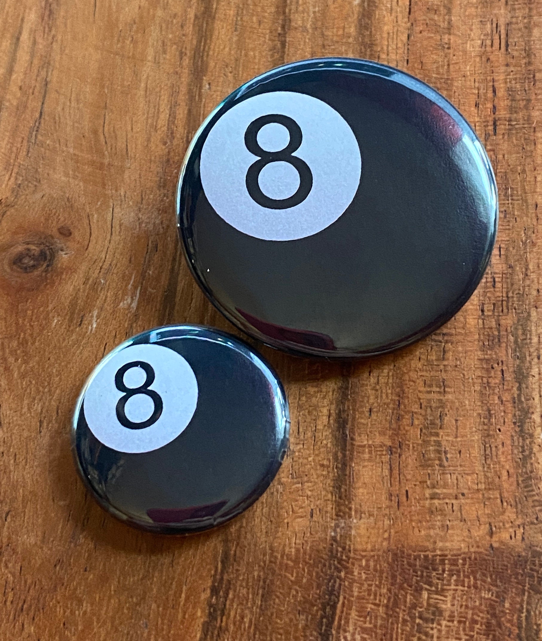 8 Ball, Pool, Billiards, Magic 8 Ball, Pinback Button, Magnet 1, 1.5 ...