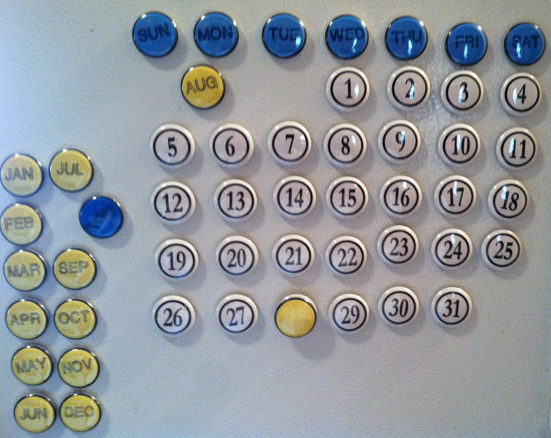 51 Piece Perpetual Calendar Set Etsy