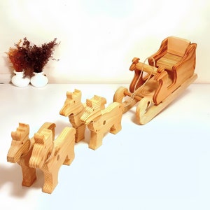 Wooden Christmas Santa Sleigh | Christmas Gift For Kids | Christmas Decor | Santa Sleigh | Christmas Toy Gift | Unique Christmas Decor