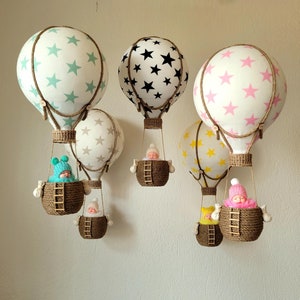 Hot Air Balloon Nursery Mobile: Handmade Baby Room Decor