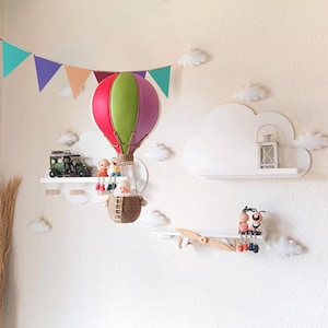 Hot Air Balloon Decor | Baby Mobile | Nursery Decor | Leather Air Balloon  | Kids Room Decor | Baby Shower | Gift For Baby | Home Decor