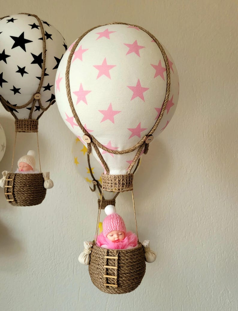 Hot Air Balloon Nursery Mobile: Handmade Baby Room Decor - Etsy