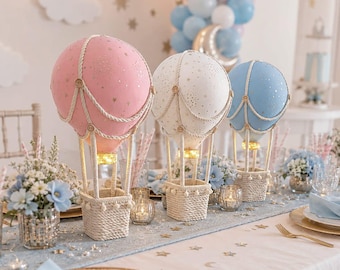 Hot Air Balloon Centerpiece | Baby Mobile | Baby Shower Decor | Wedding Decoration | Standing AirBalloon