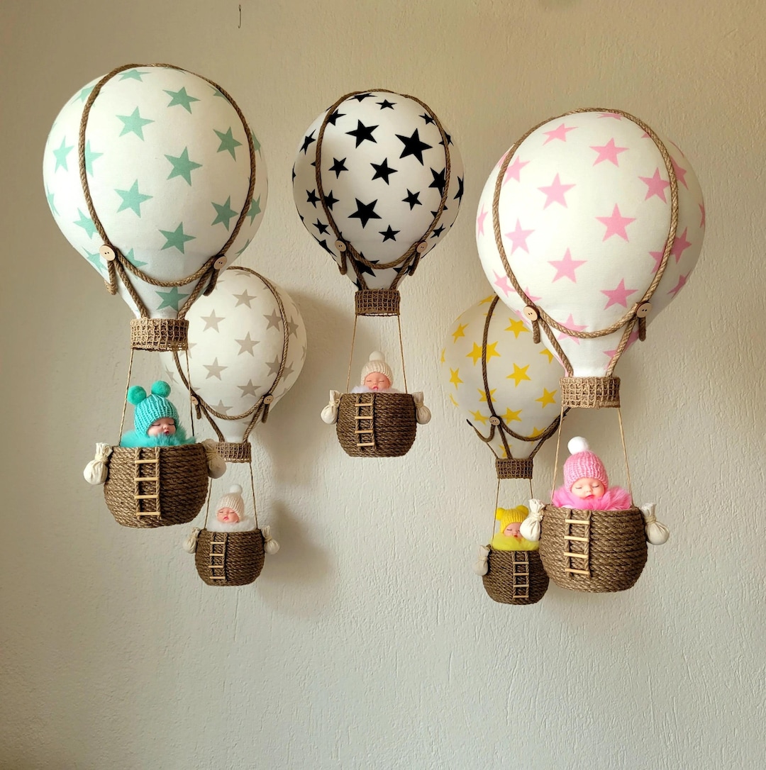 Hot Air Balloon Nursery Mobile: Handmade Baby Room Decor - Etsy