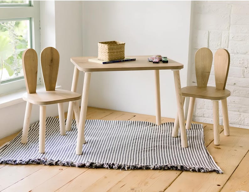 Kids Table and Chair Set | Kids Activity Table | Kids Furniture | Bunny ...