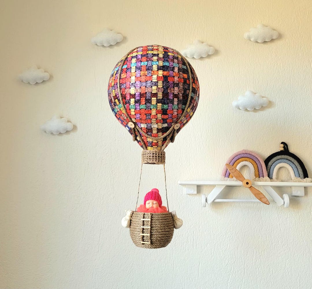 Hot Air Balloon Decor | Nursery Decoration | Baby Mobile | Kids Room ...