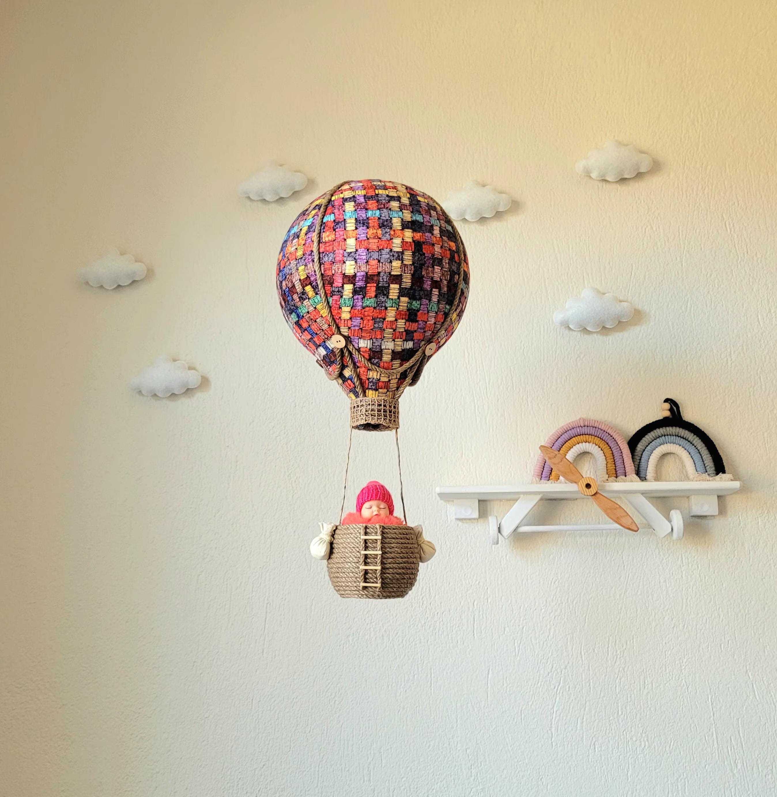 Hot Air Balloon Decor | Nursery Decoration | Baby Mobile | Kids Room ...