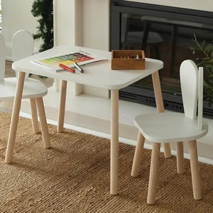 Wooden Kids Table and Chair Set: Montessori Activity Furniture