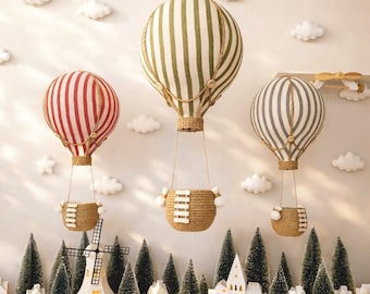 Hot Air Balloon Nursery Decor | Baby Mobile | Hanging Home Decor | Wall Decoration