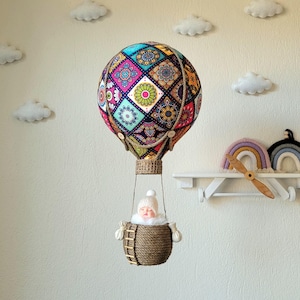 Hot Air Balloon Nursery Mobile: Handmade Baby Room Decor