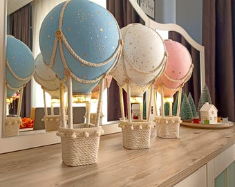 Centrotavola con mongolfiera / Giostrina per neonati / Decorazione per baby shower / Decorazione per matrimonio / Mongolfiera in piedi