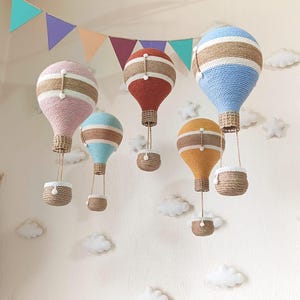 Hot Air Balloon Nursery Decor | Baby Mobile | Hanging Mini Airballoons ...