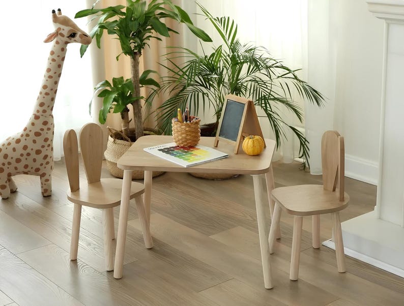 Kids Table and Chair Set | Kids Activity Table | Kids Furniture | Bunny ...
