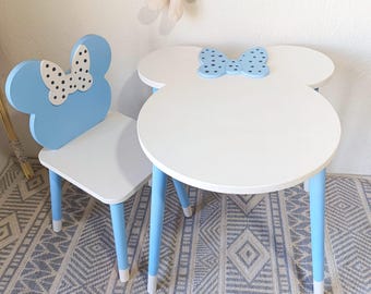 Wooden Kids Table and Chair Set: Montessori Activity Furniture