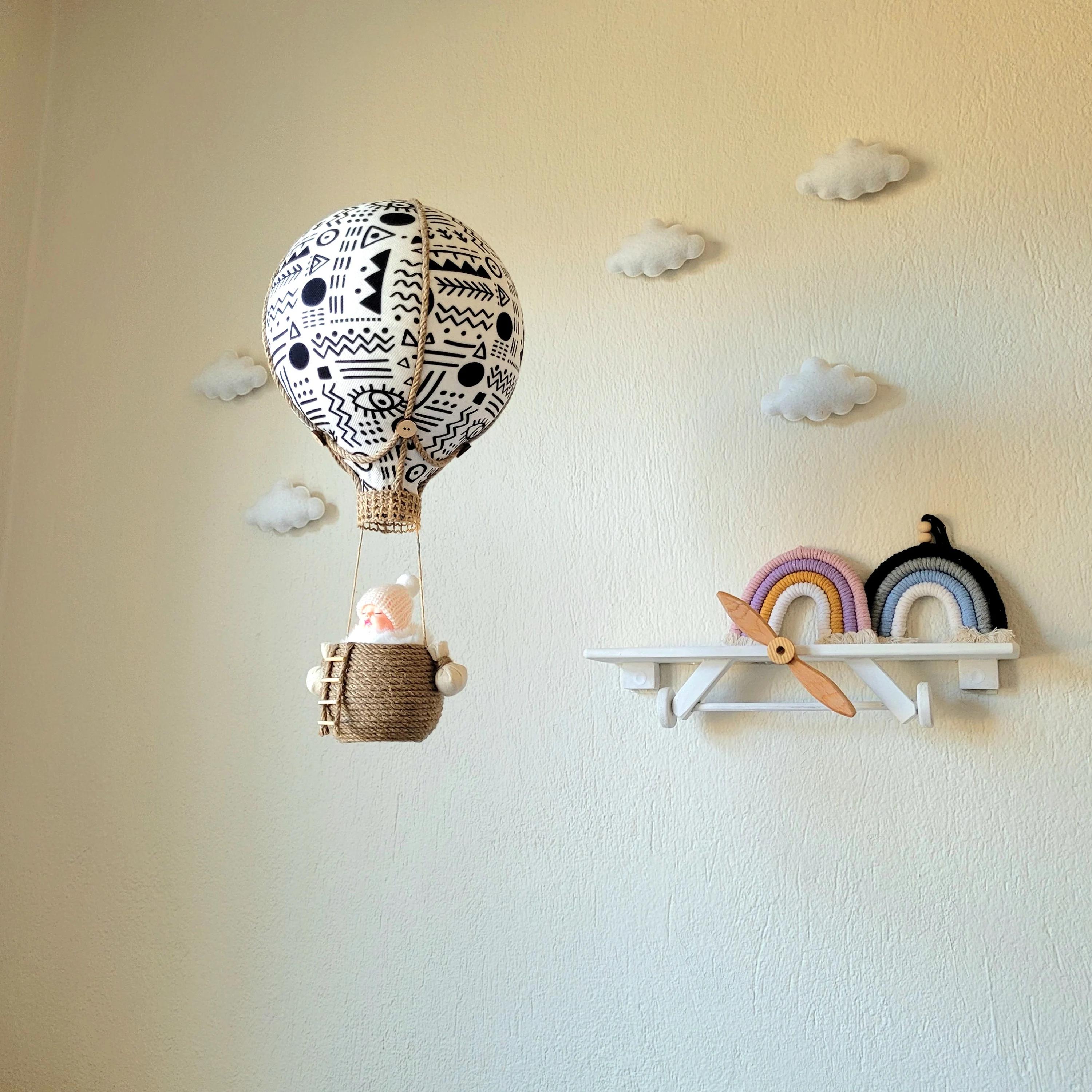 Hot Air Balloon Nursery Mobile: Handmade Baby Room Decor - Etsy
