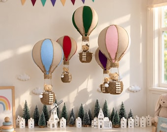 Hot Air Balloon Nursery Decor | Baby Mobile | Baby Gift | Playroom Decoration
