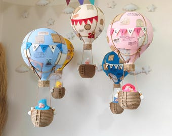 Hot Air Balloon Decoration | Baby Mobile | AirBalloon Nursery Decor | Personalized BabyShower Gift